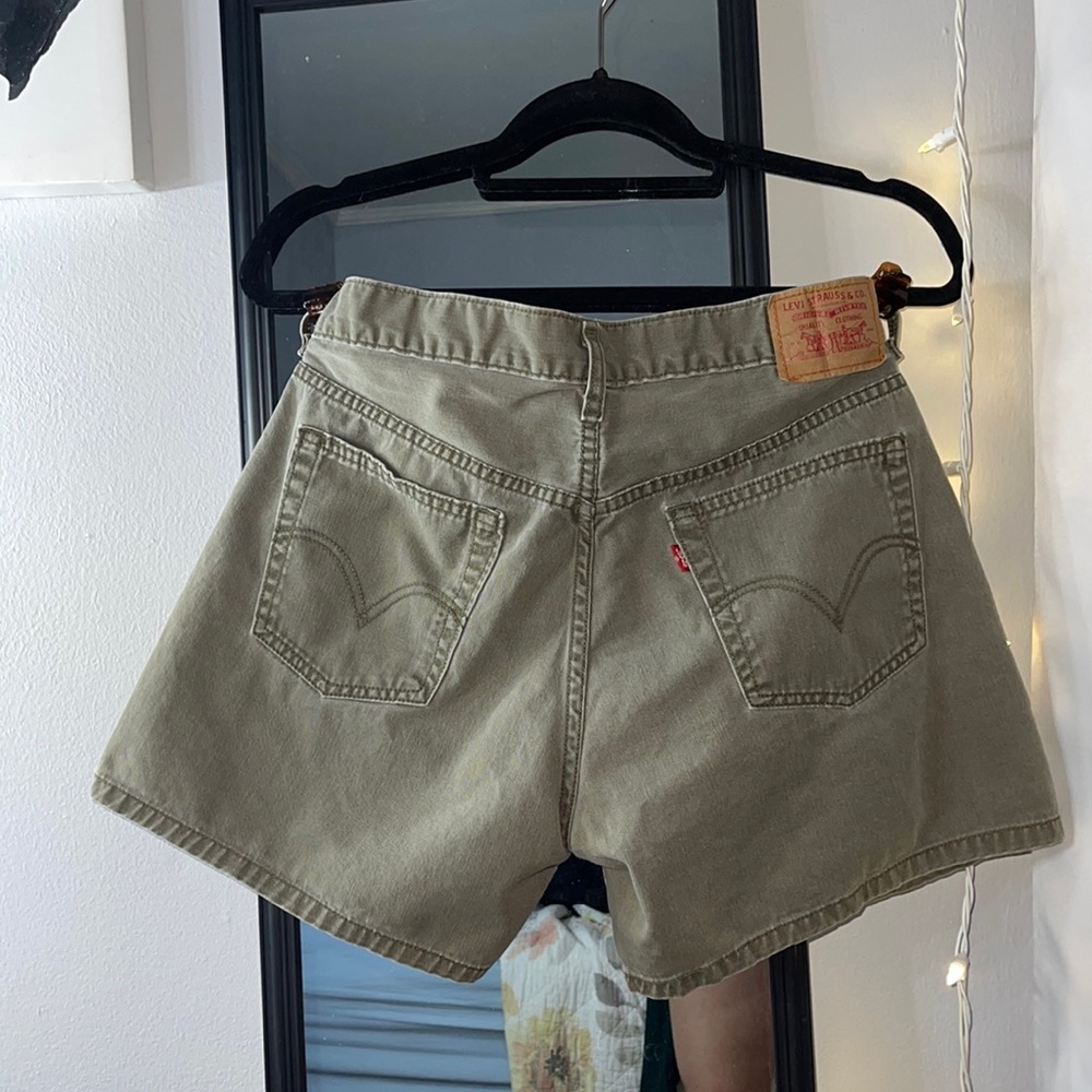 Green Levi Jean shorts